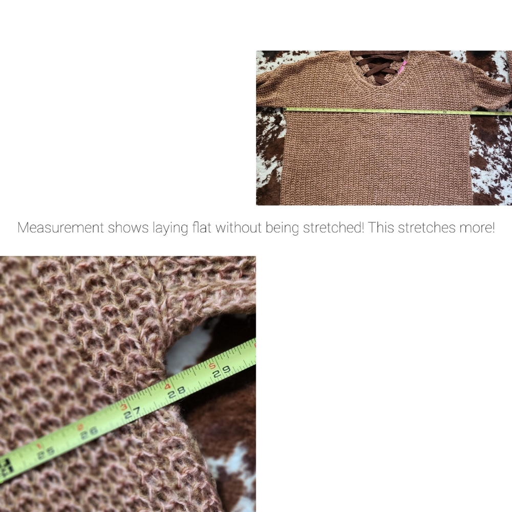 . Shop Hope’s Oversized Criss Cross Back Open Knit Sweater - Picture 6 of 10